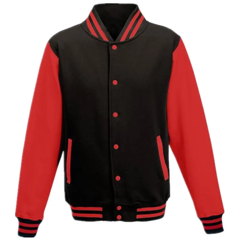 Wholesale Blank Baseball Letterman College Jacket Custom Cotton Fleece ...