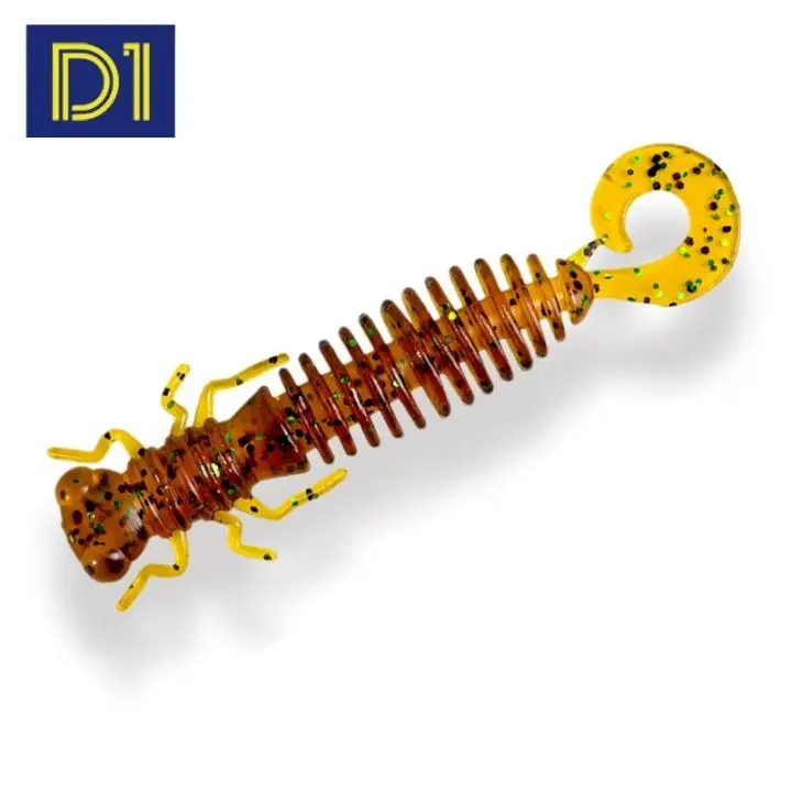 

isca de pesca artificial swimbait curl tail grub lures silicone artificial fishing tackle soft grub bait, 6 colors