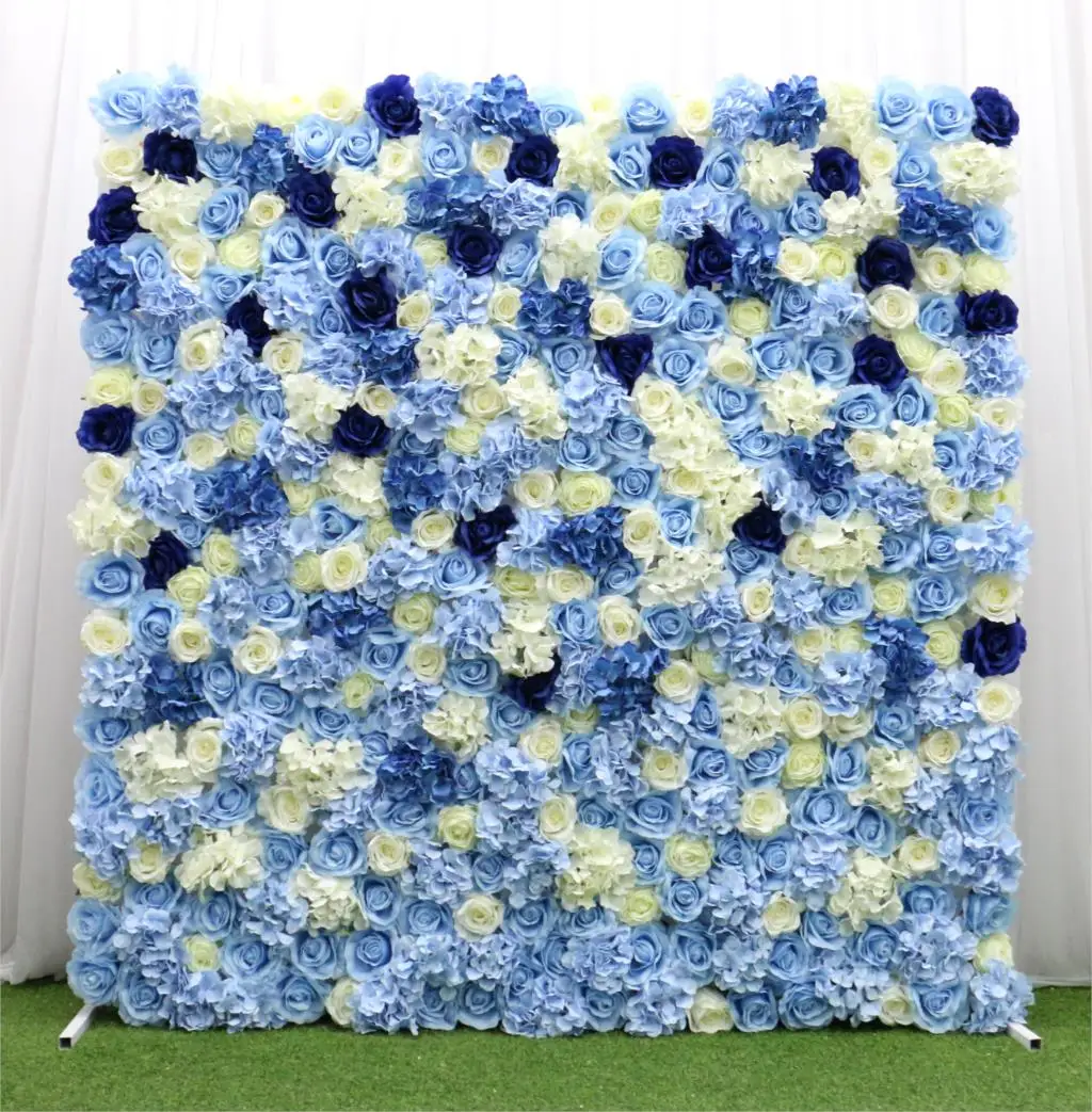 婚礼背景装饰的自定义3d渐变人造花墙 - buy 婚礼装