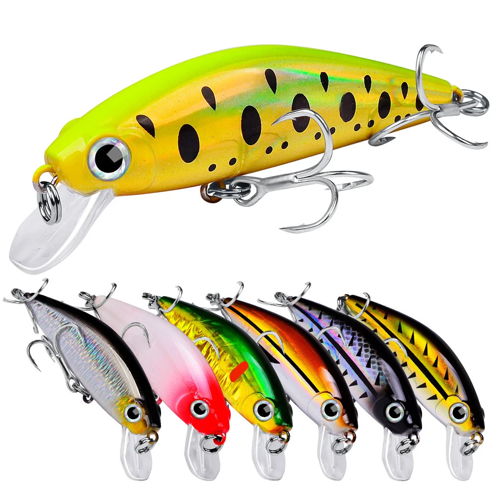 

Jetshark 12colors 11g 8cm 6#Hooks ABS Hard Bait Carton Packaging Blackfish Crank Fishing Lure