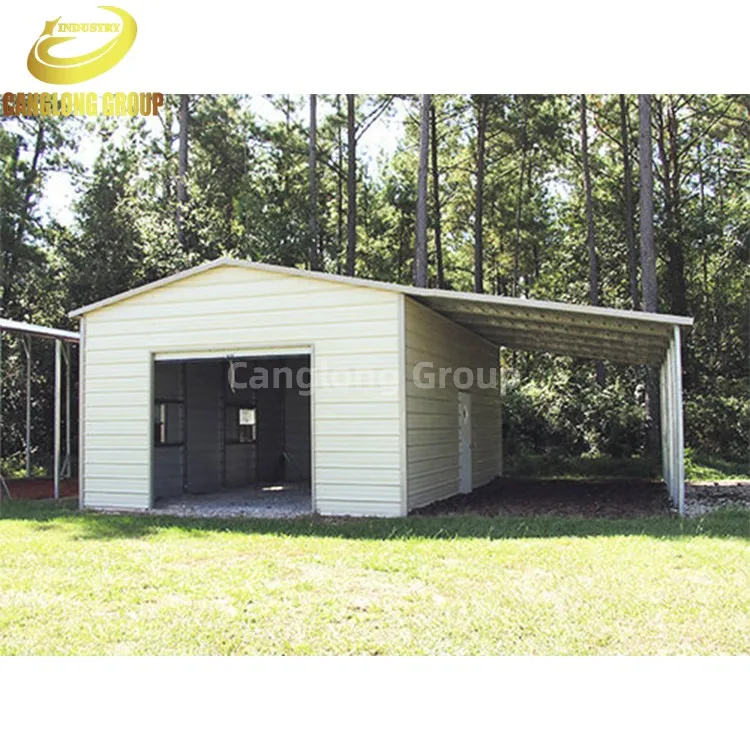 

China factory cheap steel construction prefabricated garage /carport price, As per customer request