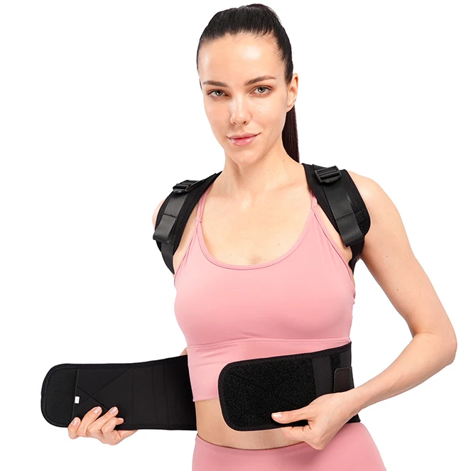 

Custom Logo Size Adjustable Lumbar Back Brace Posture Corrector for men women for Improve Posture Provide and Back Pain Relief, Customized color