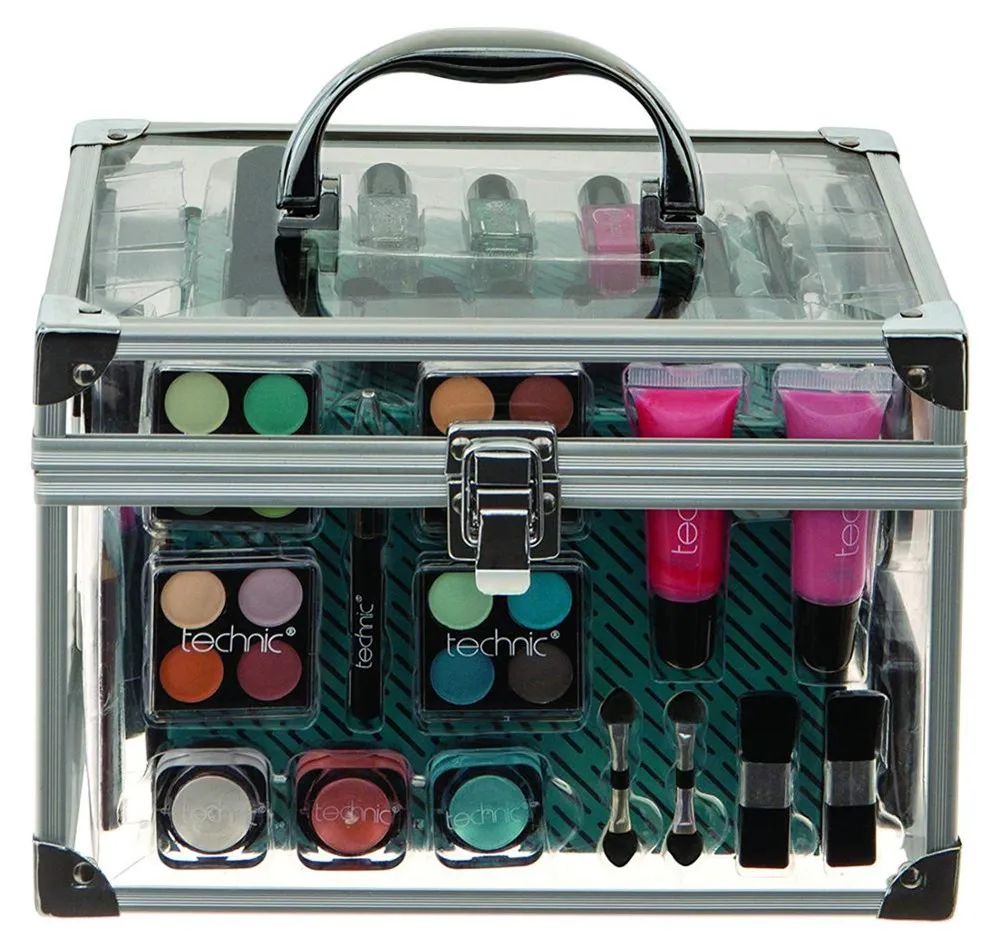 
Professional Portable Makeup Storage Case Acrylic Cosmetic Case Clear Carry Case 