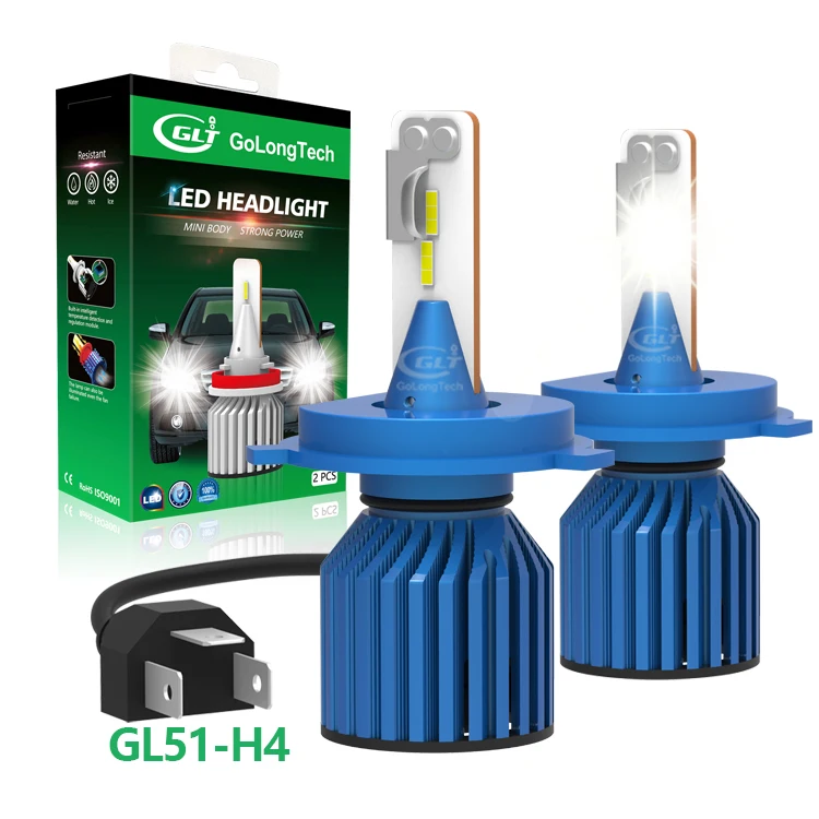 GL51 super bright 12000Lm 60W CSP chips Luces C6 Focos Luz Car Led Lights P43T HB2 9003 H4 Led Headlight Bulb