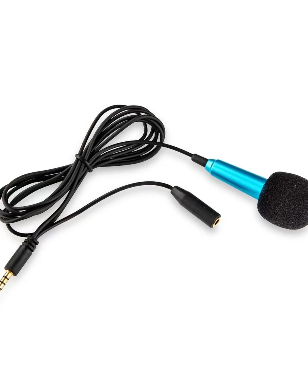 

New Arrival Phone Gaming Headset handled Mini Microphone can Recording Singing broadcasting Studio in blue Color