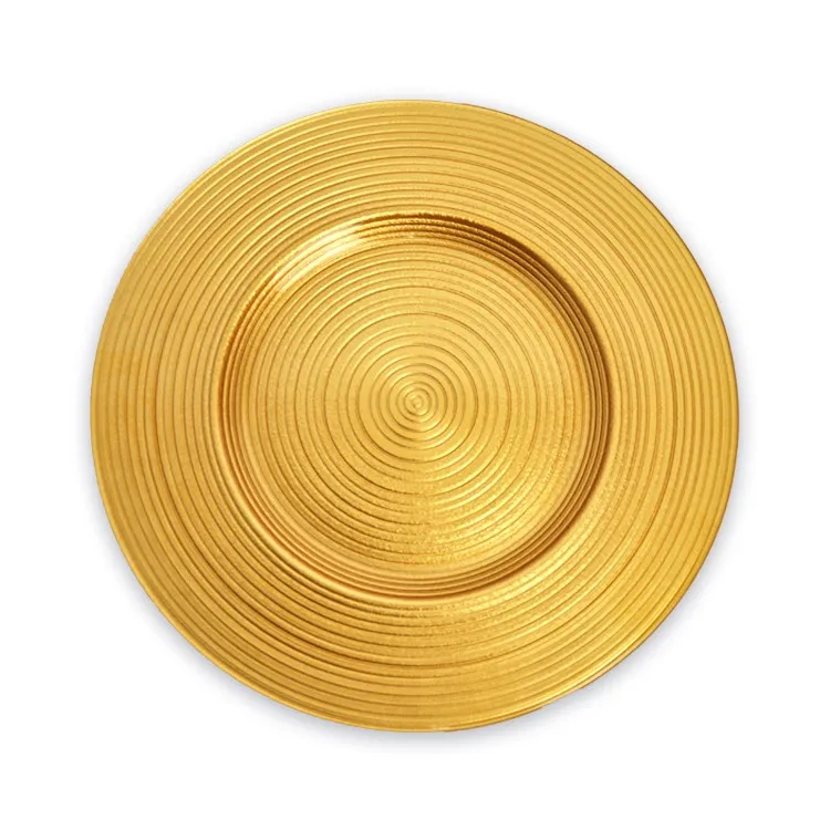 Wholesale Custom Cheap Gold Rim White Charger Plate In Bulk Buy