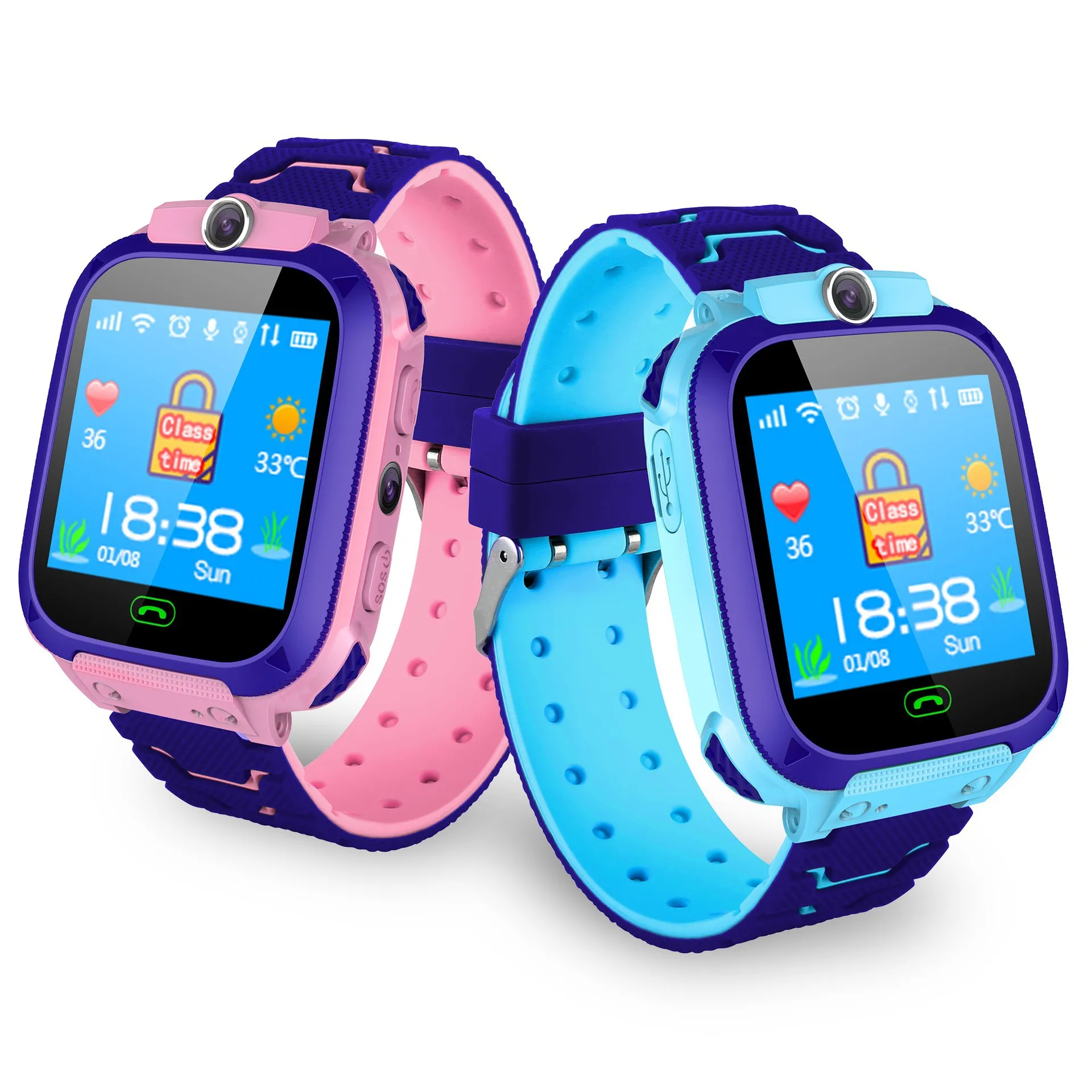 

ETMAXTER Q12 Kid Smart watch gps SOS one-button emergency call ip67 waterproof for 2g sim card kids Gift smartwatch