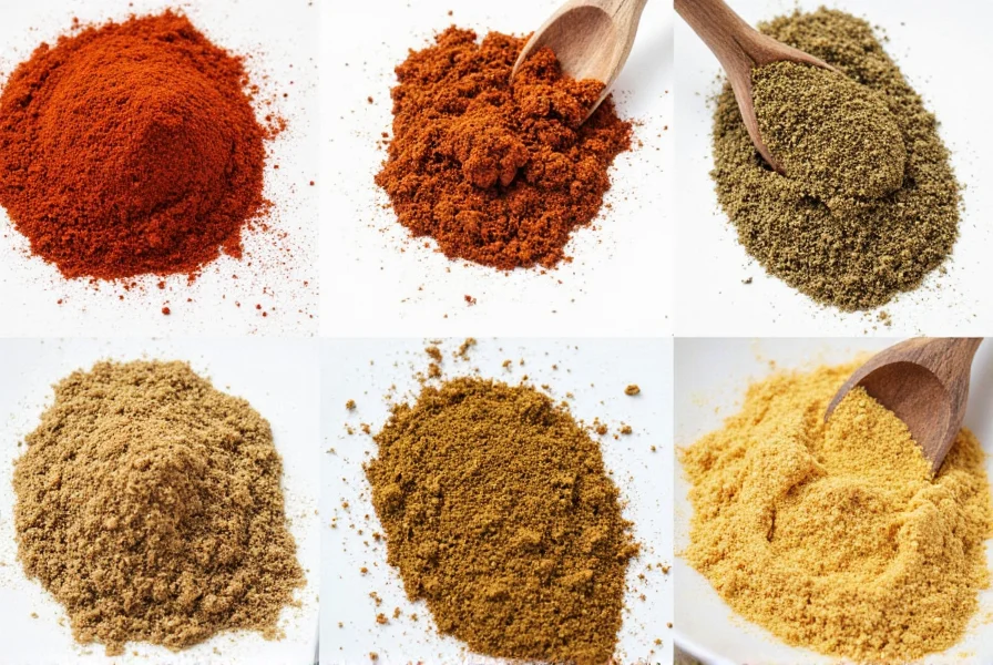 Various spice blends including shkmeruli