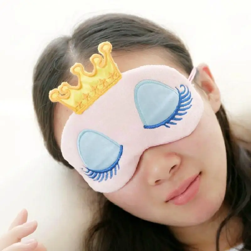 

Cartoon Eye Sleeping Mask Blinder Patch Elastic Strap Eyeshade for Women Girls (Pink)