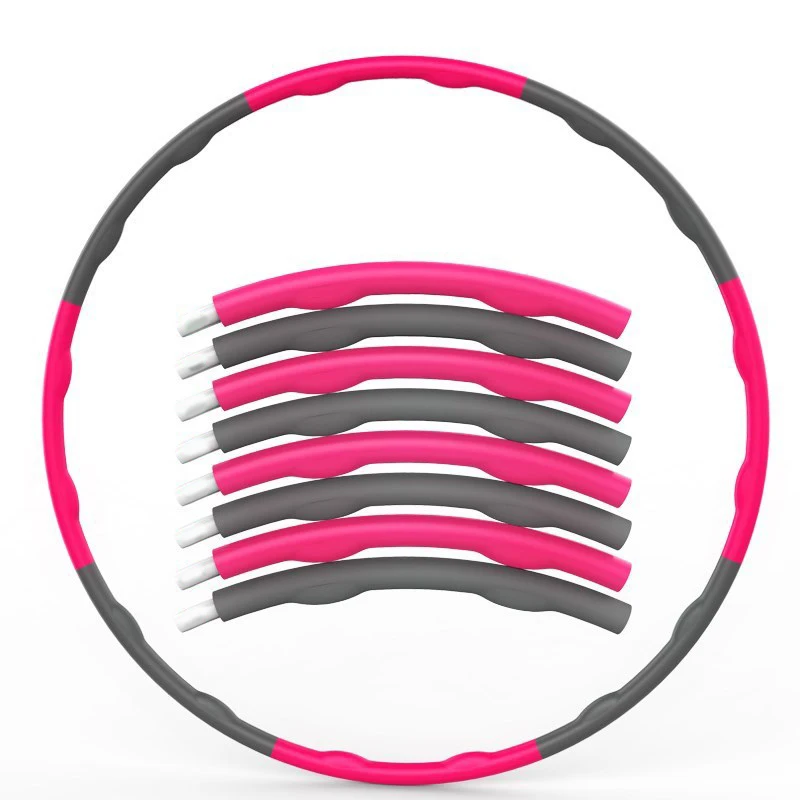 

Adult Fitness Equipment Stainless Steel Foam Detachable Hoola Hoops Weighted Body Building Hula Ring, Pink+gray,green+gray,blue+gray,yellow+gray