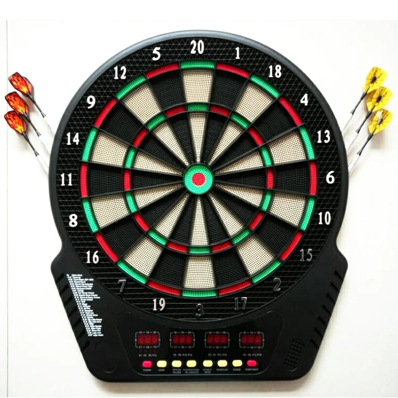 

Dartboard Electronic Darts Board Set Professional E Dartboards with 6 Darts, Spare Tips, 27 Games and 243 Variants for 8 Players