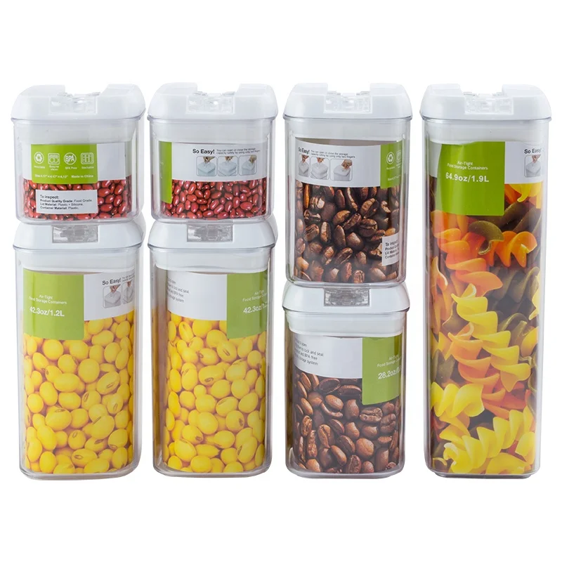 

Kitchen & Pantry Organization Container 7 Pack Airtight Food Storage Container Set