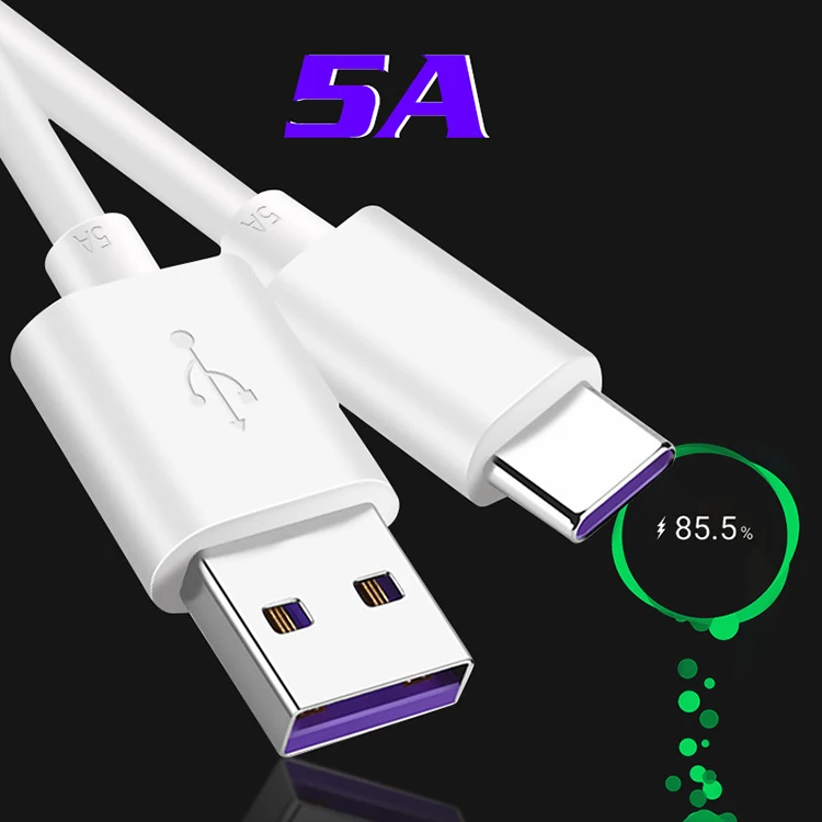 

Genuine Original Type-C 5A Super Fast Charging 3.1 USB Data Cable for Huawei, White