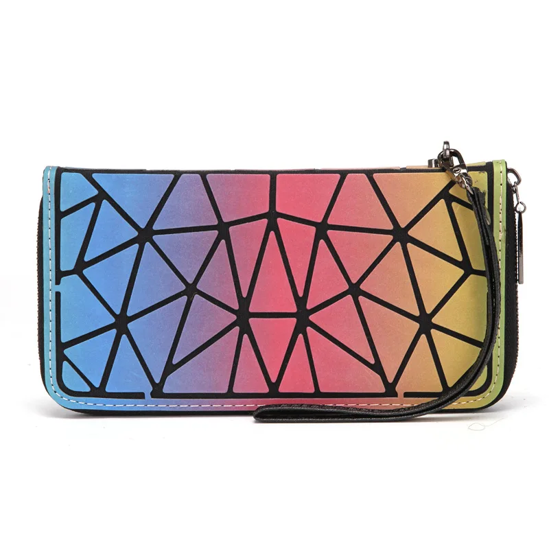 

SHBC Fashion 3D Rainbow Geometric Shoulder Sling Bags women handbags ladies clutch Purse Lattice Hologram Bao, Pink,red,blue,white,gold