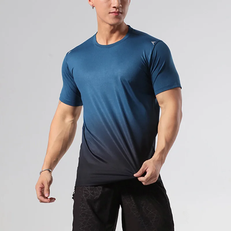 

Summer 2021 Trend Sports Fitness T-shirt Running Casual Stretch Short Sleeve Breathable Round Neck Quick-drying Clothes