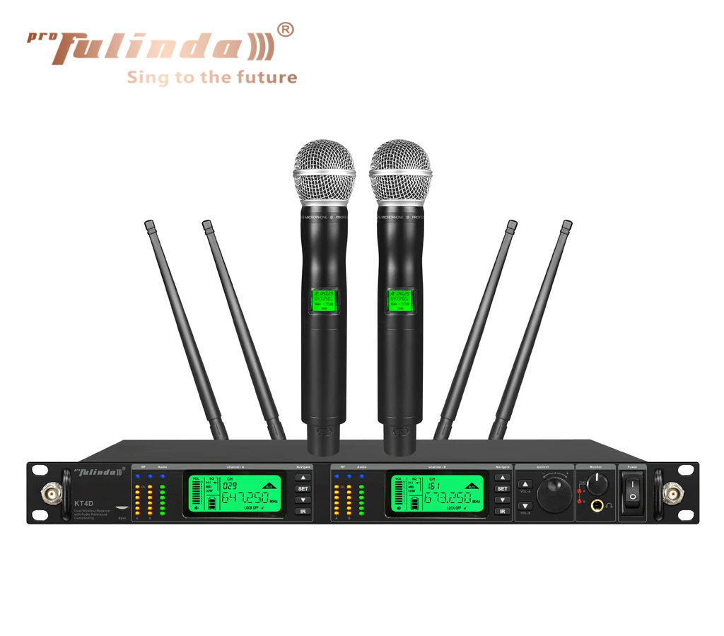 

Multifunction UHF Wireless Microphone True Diversity KT-4D for Stage Performance