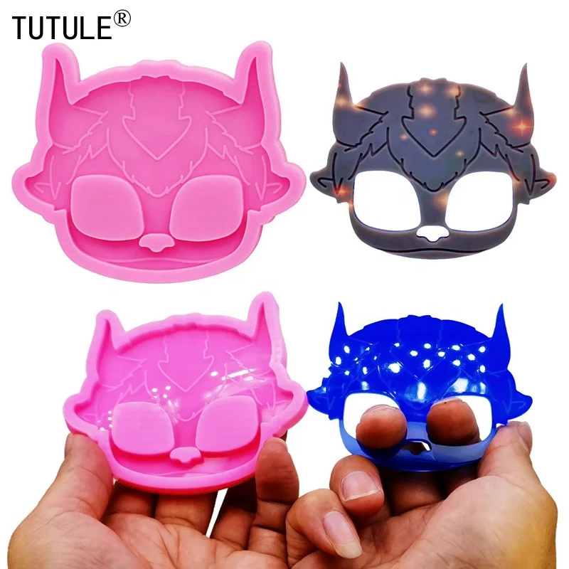 

Shiny Bull Head Self-defense Device Keychain Silicone Mold DIY Pendant Polymer Clay Epoxy Resin Making Tools Food grade Molds