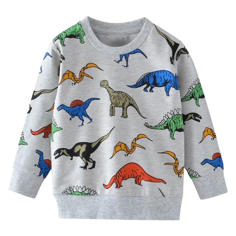 

Cartoon Dinosaur Boys Sweatshirts for Little Kids Hoodies Clothes 2-7Years Autumn Children Long Sleeve Shirts Cotton