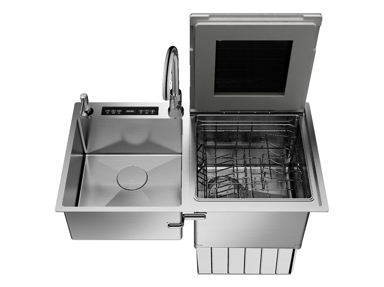 
Meiao Malaysia style automatic dishwashers stainless steel sink washing dish machine smart countertop dishwasher 
