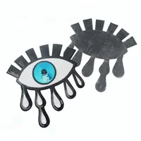 

High Quality Iron on Custom Eyes Logo Design 5mm Sequin Embroidery Patches for Fashion Clothing