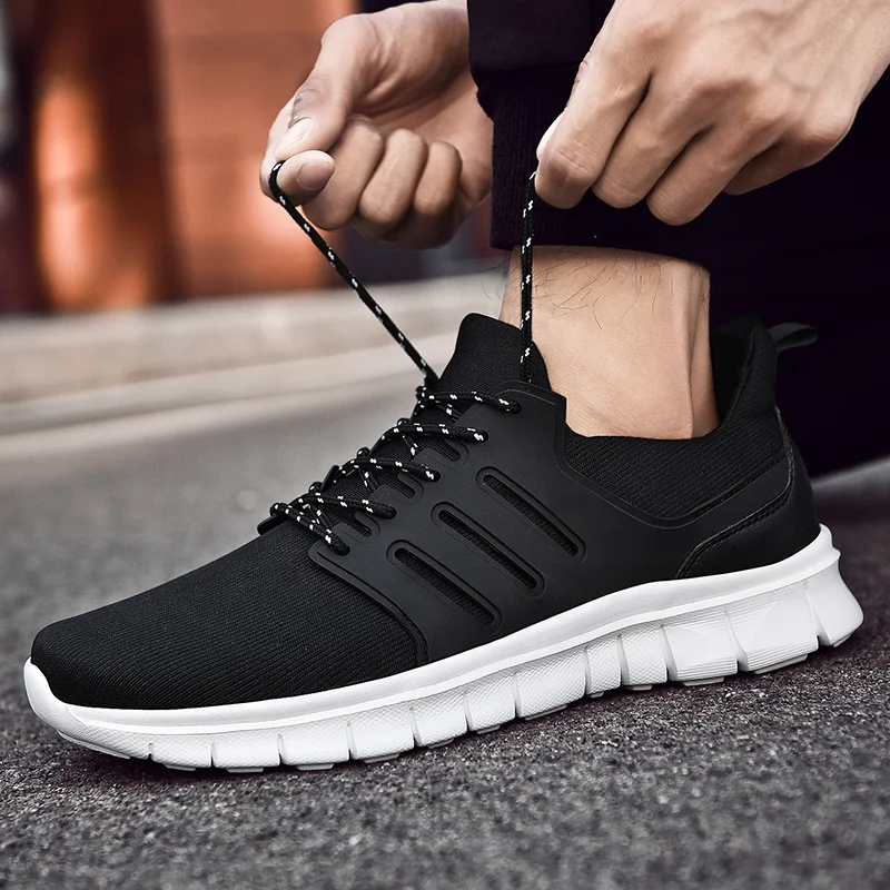 

2021shoes for men new styles Knit light Sneakers juta Breathable Athletic Running Walking sneakers Gym Shoes Men's Casual Shoes