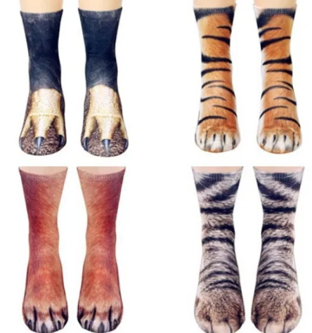

Animal Paw Socks-Unisex 3D Printed Socks Novelty Animal Paws Crew Socks for Men Women Kids