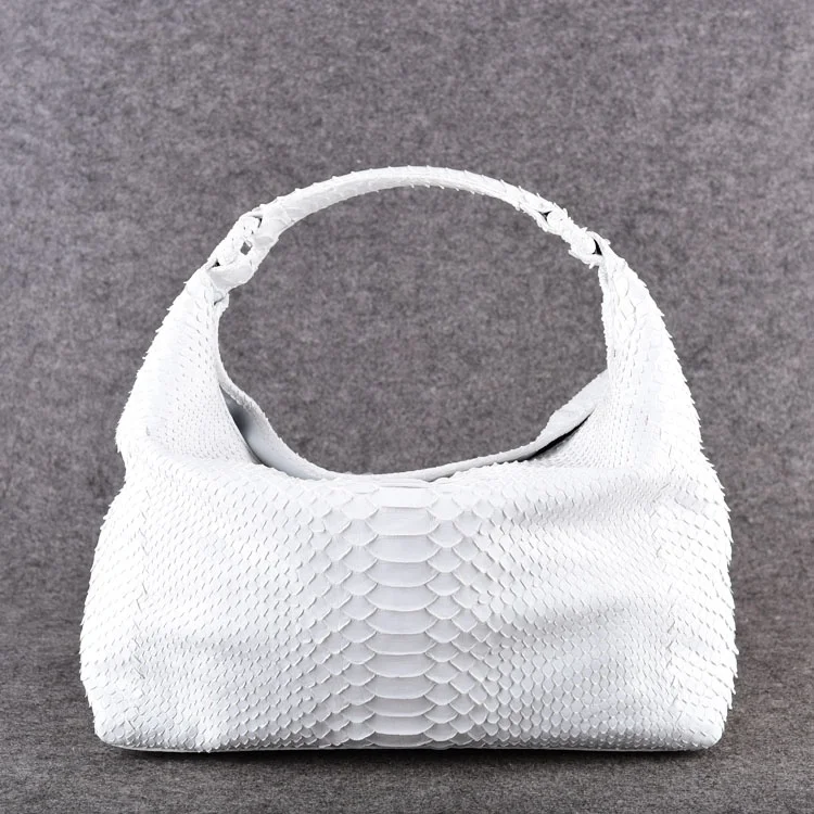 

latest luxury white python skin hobos bags ladies soft python shoulder bags customized women purse