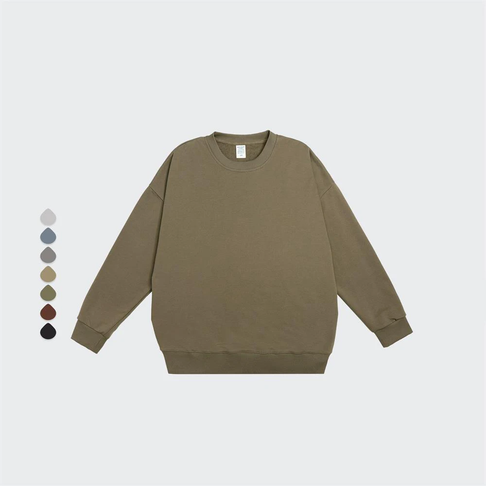 

2021 oem high quality crewneck custom logo mens crew neck drop cotton hooded sweatshirt men