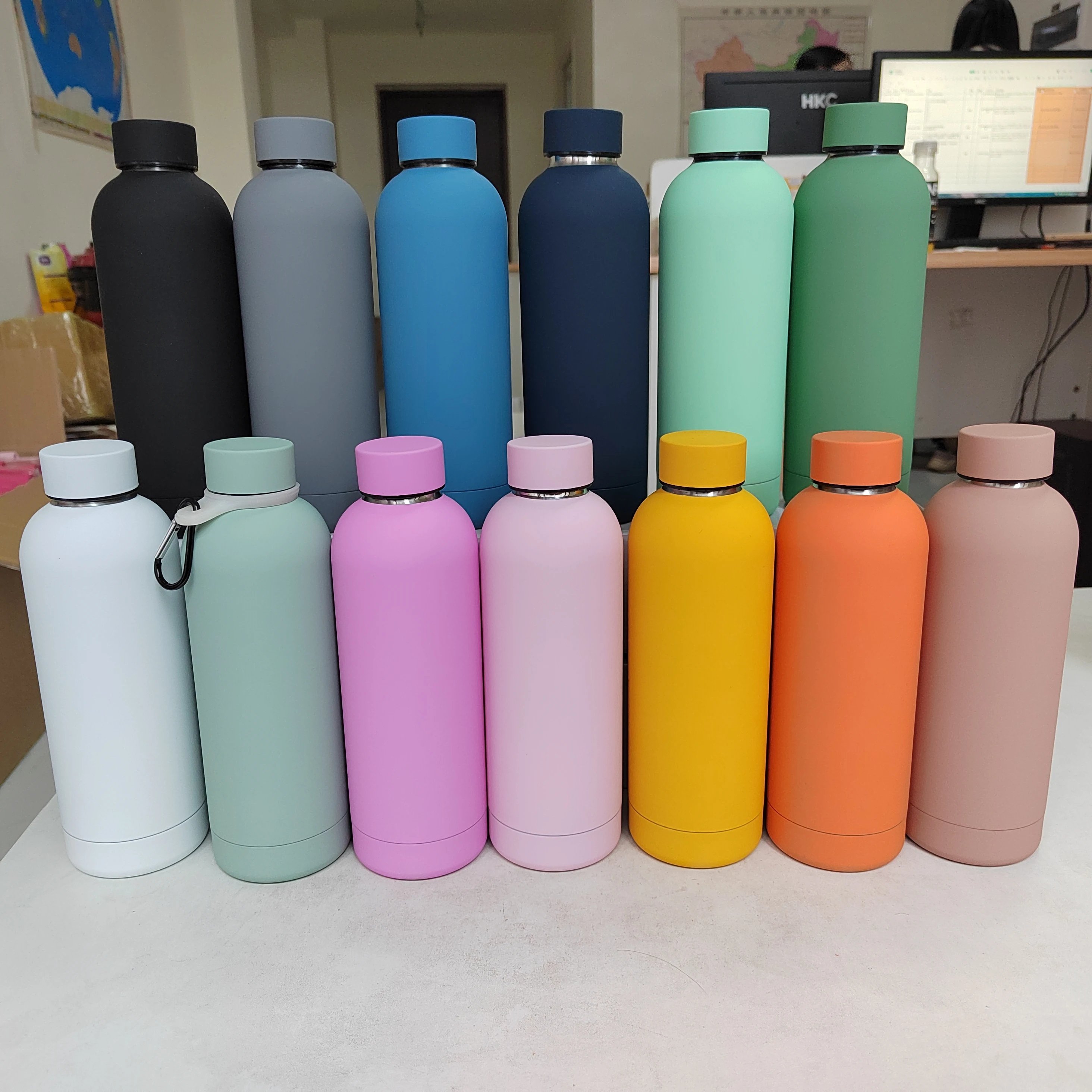 

tumblers wholesale bulk Custom logo vacuum hot sport Water bottle 500ml stainless steel cup insulated drink bottle with straw