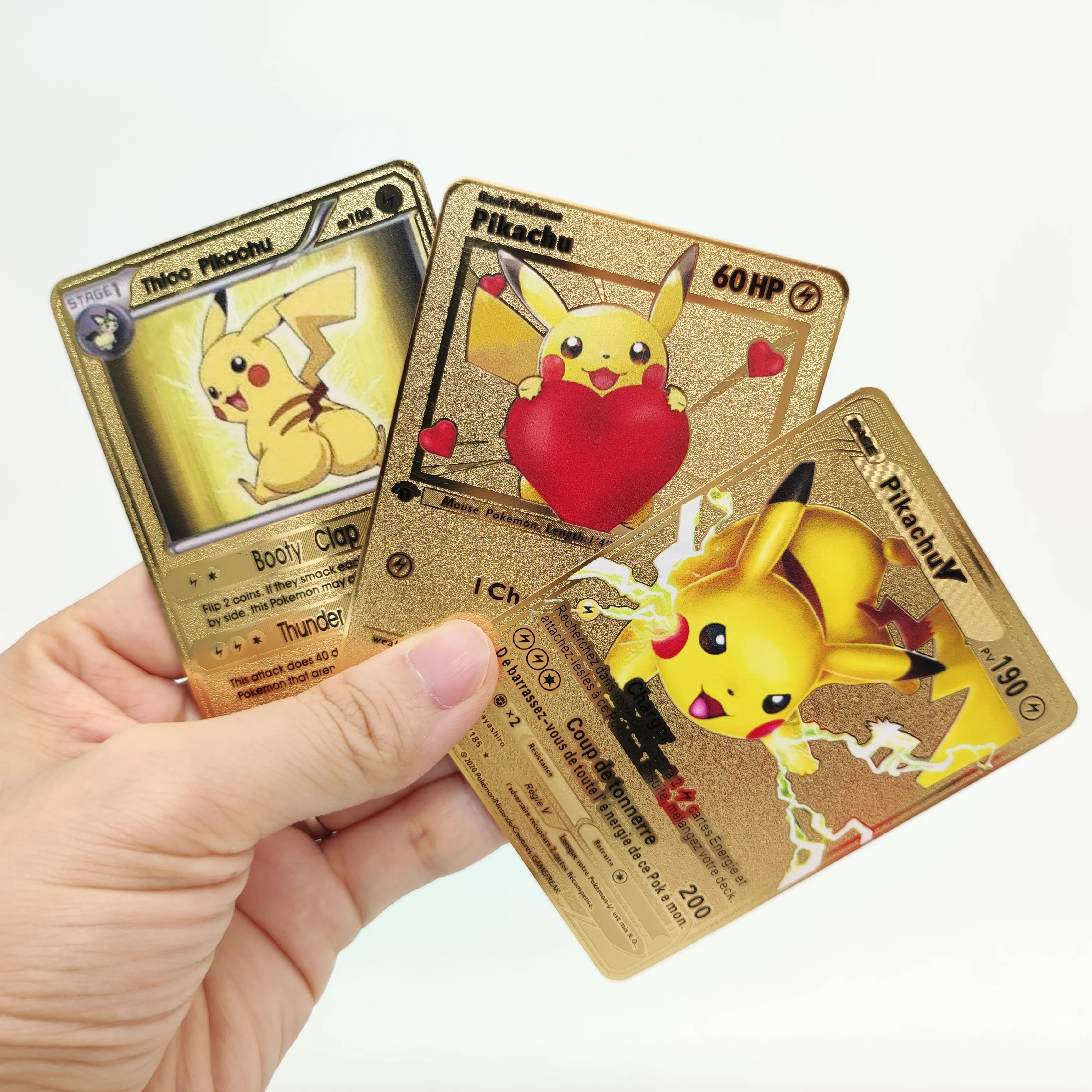 

2022 amazon RTS I Choose You Pikachu Vmax Charizard V Gold Metal Pokemon Cards 1st edition Charizard GX New Trading Cards Game
