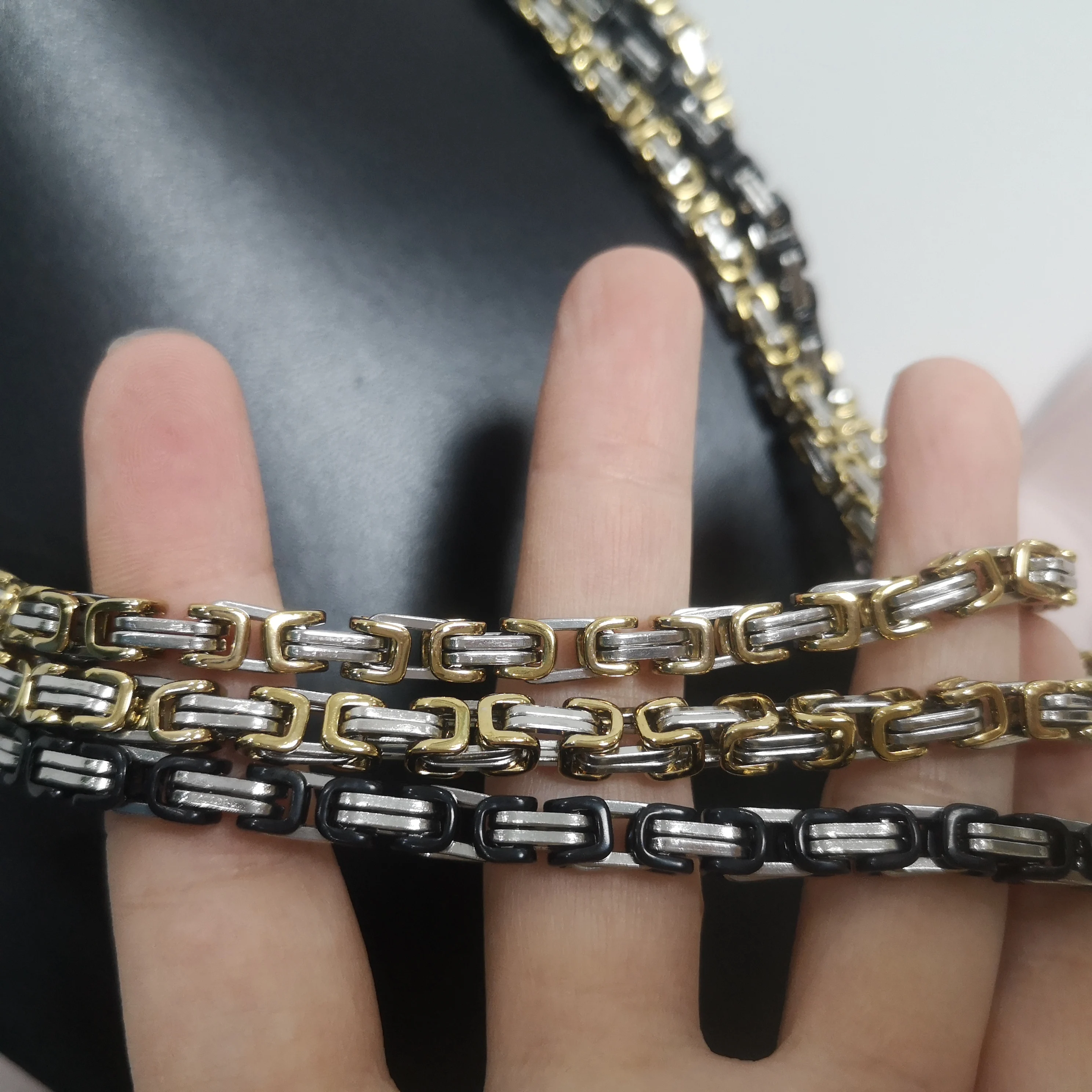 

Jialin Jewelry Hot style hip-hop jewelry stainless steel chains necklace