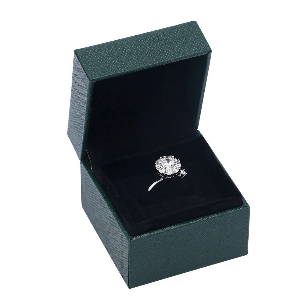 

New Arrival Exquisite Leatheretter Paper Wedding Ring Box, Customized color