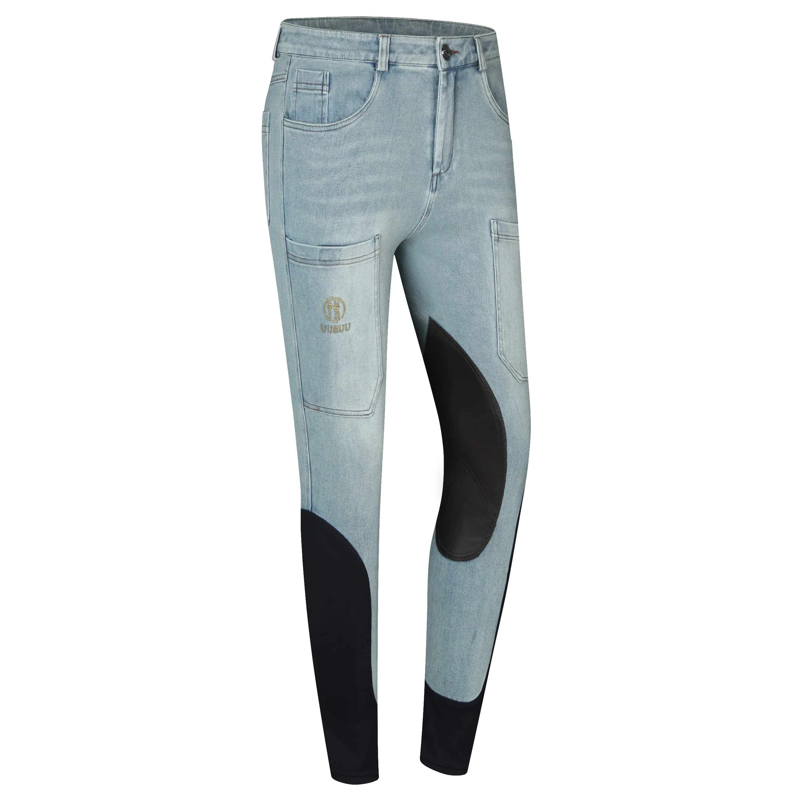 Equestrian women's denim leggings