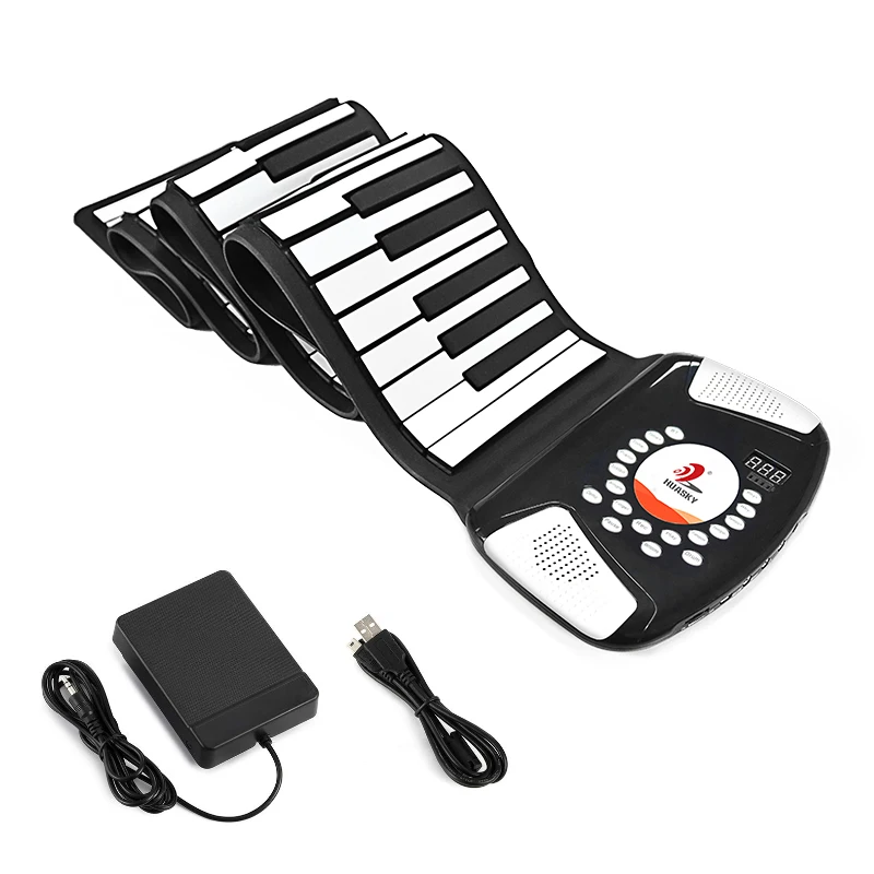 

Top quality flexible piano 88 keys electronic roll up piano with midi, Picture color