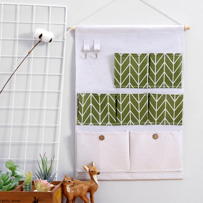 

Canvas waterproof door decoration hanging storage,wall household pattern hanging bags, Customized color
