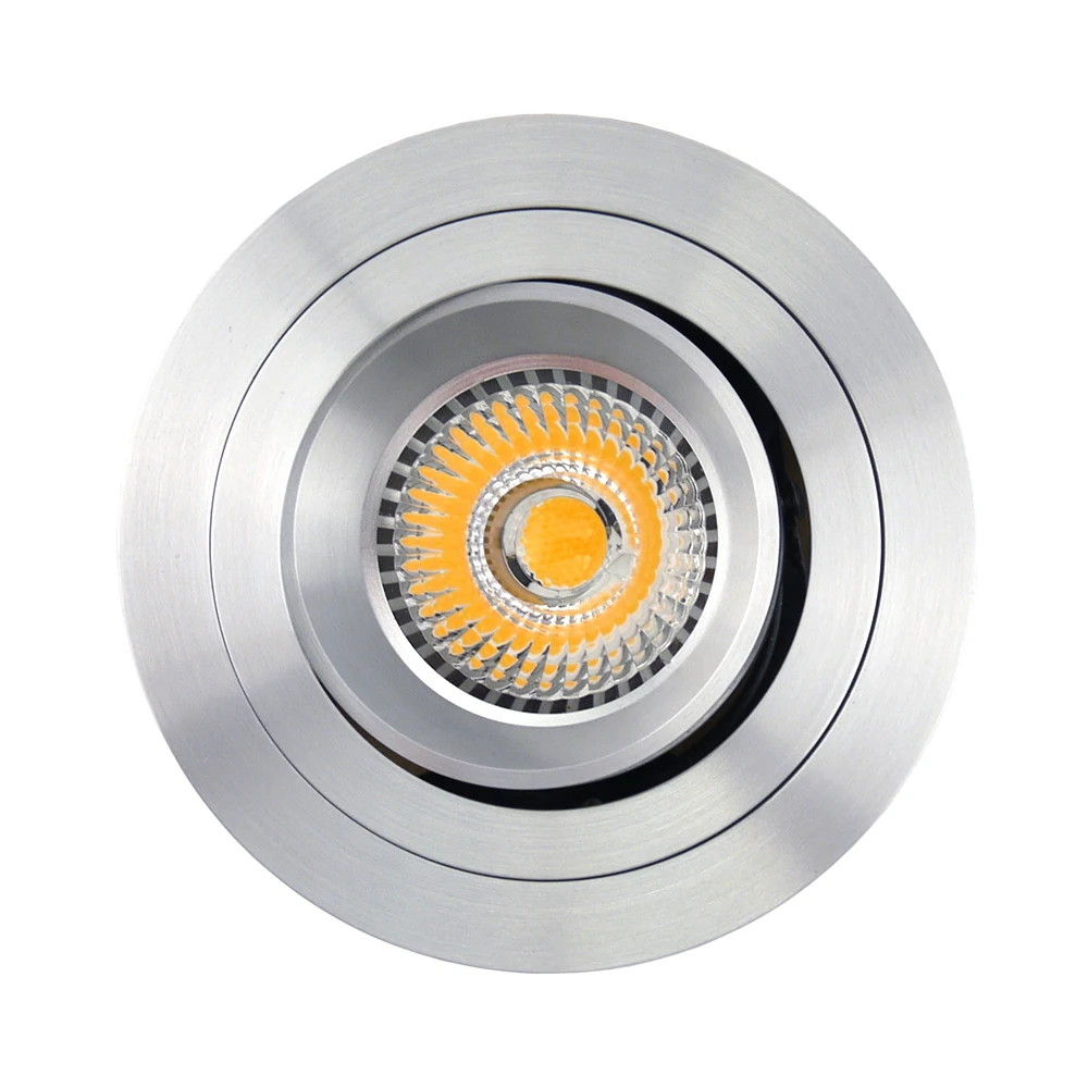 Spotlight Frame Lathe Aluminum GU10 MR16 Round Tilt Recessed LED Down Light Fixture