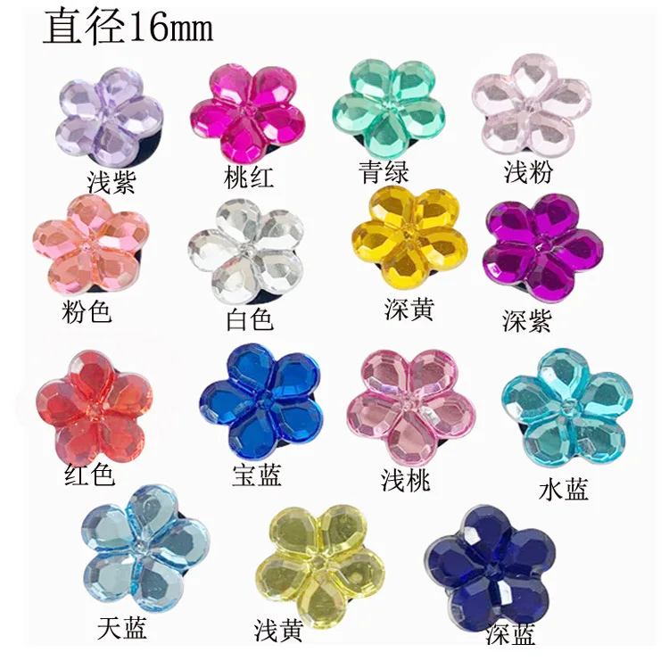 

Custom Designer Accessories Crystal flowers available promotional shoes decoration charms shoe charms for croc, Picture