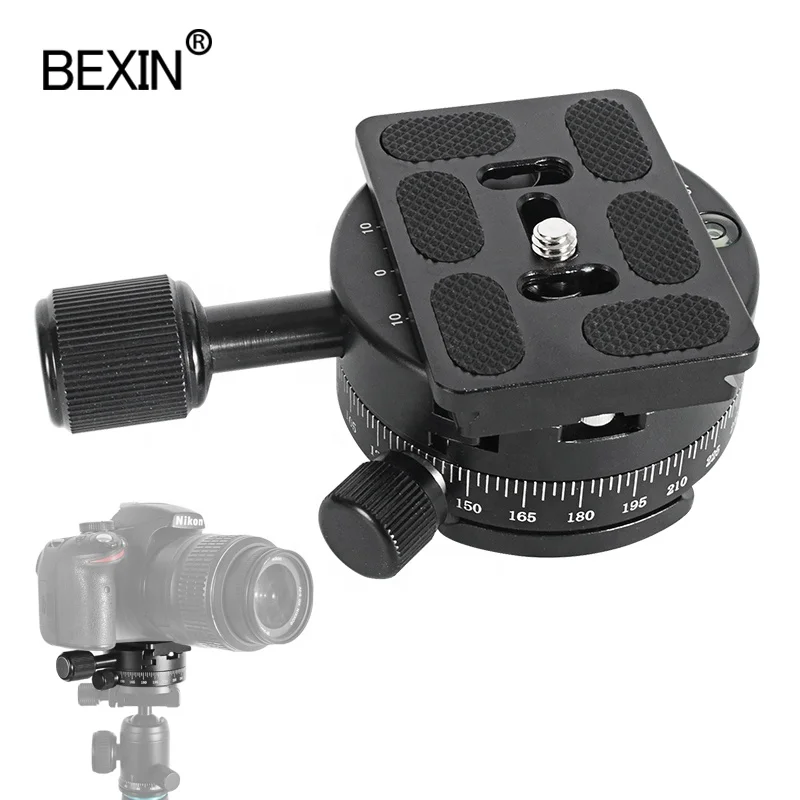 

Aluminum Tripod Adjustable Clamp mount Professional 360 Degree Ball Head with Quick Release Plate for Digital DSLR Camera, Black