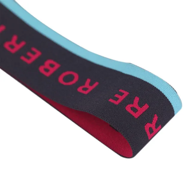 

Hot Selling Logo nylon bands 40mm wide colorful jacquard tape custom elastic band, Customized