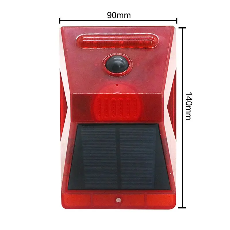 2020 Newest Upgrade Solar Alarm Lamp With Remote Control Sound Warning