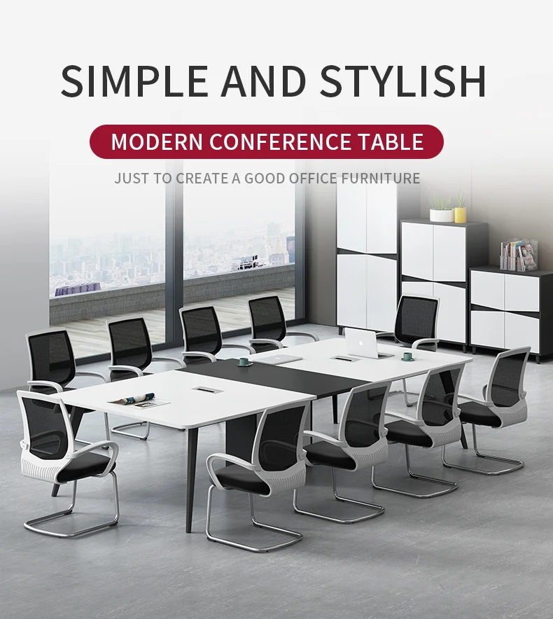Modern design office furniture modular wooden white conference table