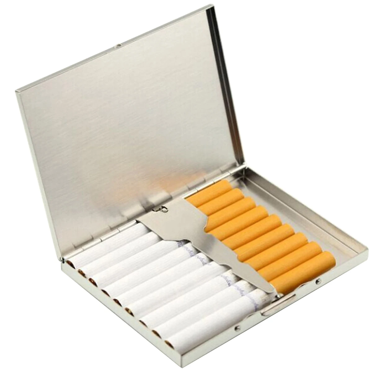 

1 PC Stainless Steel Cigarette Case Cigarette Holder Modern Smoking Accessories, Picture