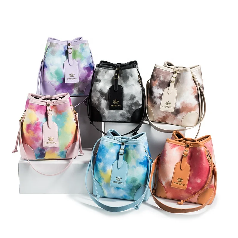 

Famous brands tie dye lady bucket bag designer ladies hand bags luxury purses and handbags for women, Customizable