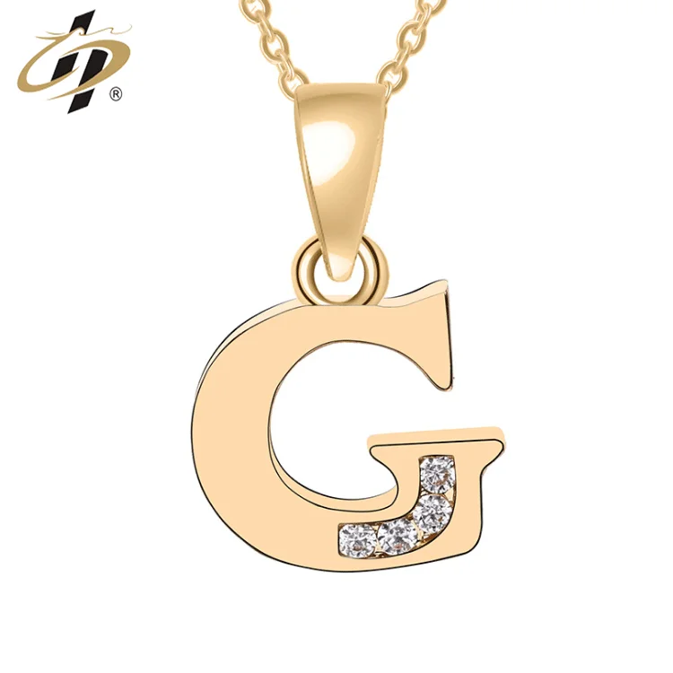 

Wholesale gold plated metal copper alloy design own letter logo pendant