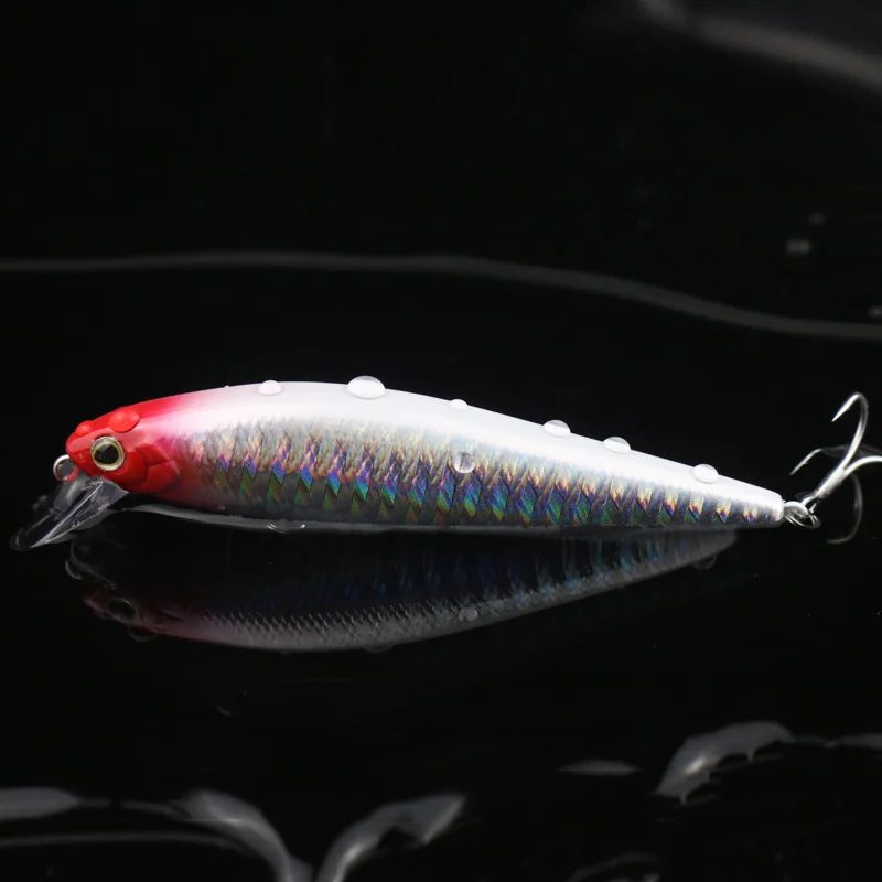 

Trout red fin bait with hook bait winter ice fishing bait deep water simulation fish