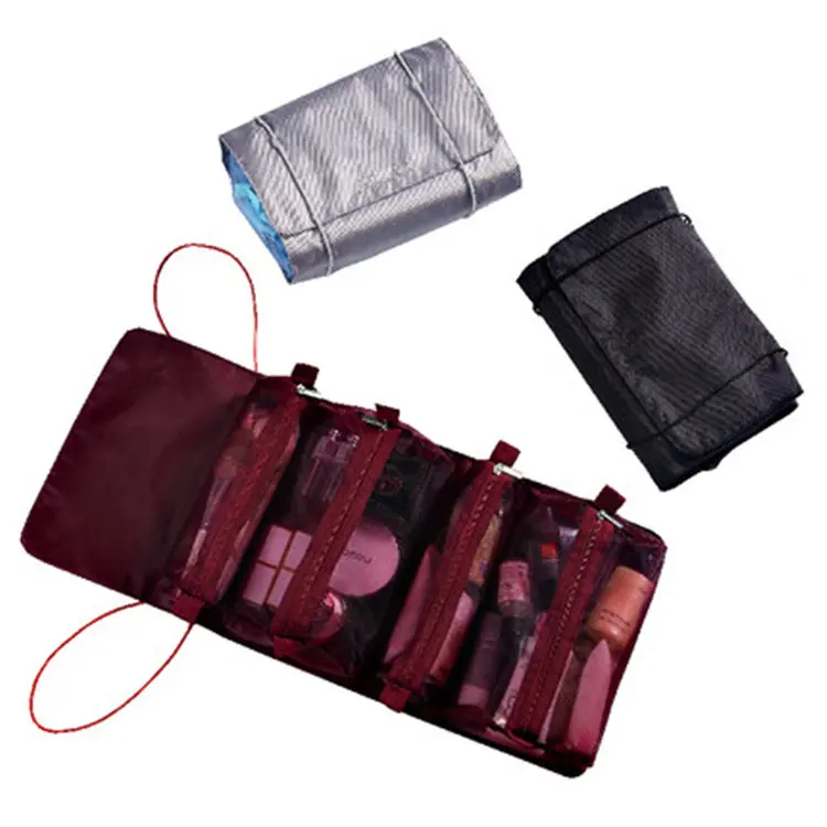 

Wholesale 4-in-1 Hanging Toiletry Bag Travel Toiletries Bag for Women & Men - Foldable Compact Cosmetic Kit with Hook