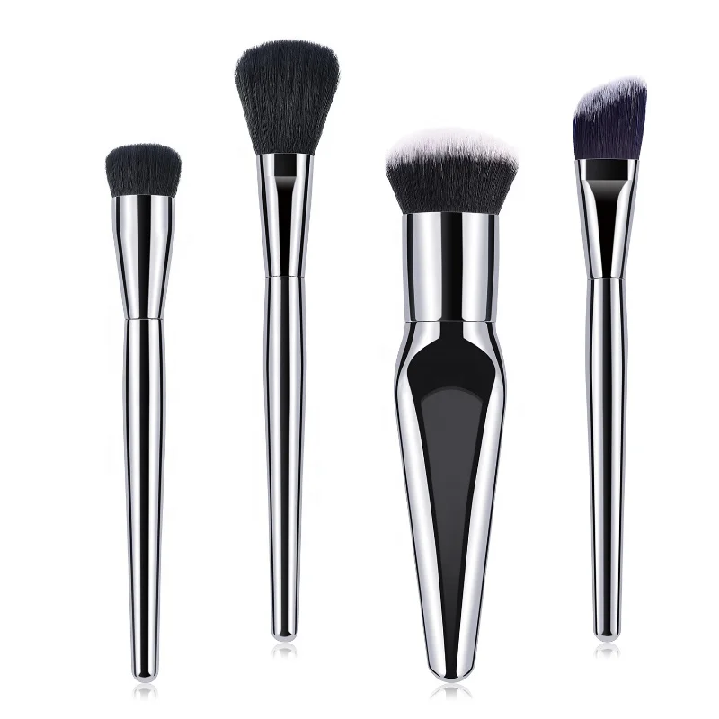 

4pcs makeup brush set makeup tools powder paint silver high-end set brush, Customized color accepted