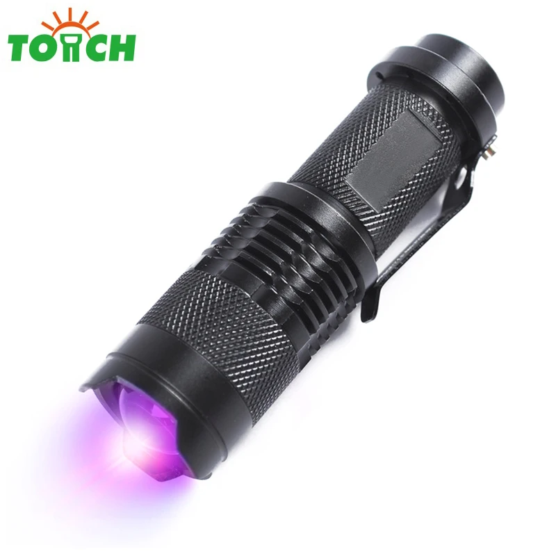 5 pc UV LED Flashlight Mini Keychain Ultraviolet Purple Black Light 