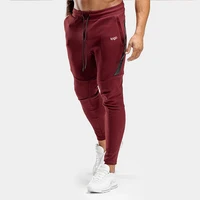 

Bulk 100% Cotton Logo Printed Mens Stylish Red Tight Sports Jogging Track Pants