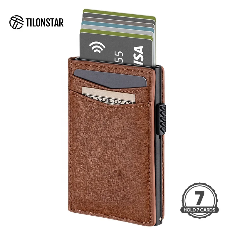 

Attractive Price Mens Slim Buissness Bifold Smart Wallet Rfid Leather Card Holder Wallet